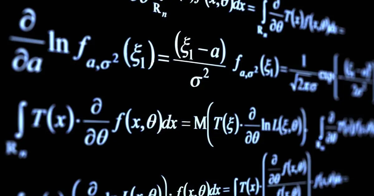 Fórmulas matemáticas sobre un fondo oscuro